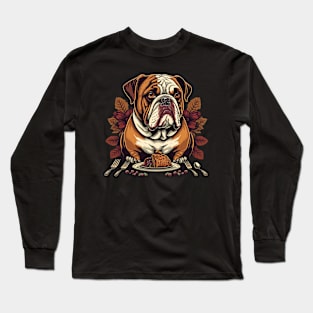 Thanksgiving Bulldog Long Sleeve T-Shirt